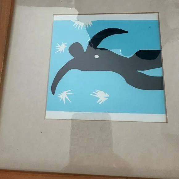 Set of Three Henry Matisse Framed Abstract Art Prints Accents